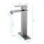 Robinet de lavabo pour salle de bain à poignée simple avec cascade en acier inoxydable durable et contrôle de température facile-115593400