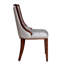 Chaise de salle à manger rembourrée en bois Fifth Avenue en argent - ensemble de 2-828199834