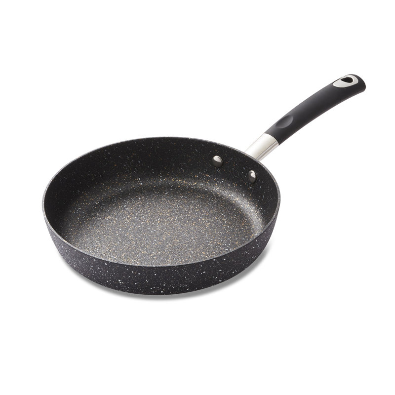 Tower Precision 20-28cm Non-Stick Forged Aluminium Frying Pan with Black Diamond Coating, Soft Grip Handle, 24cm