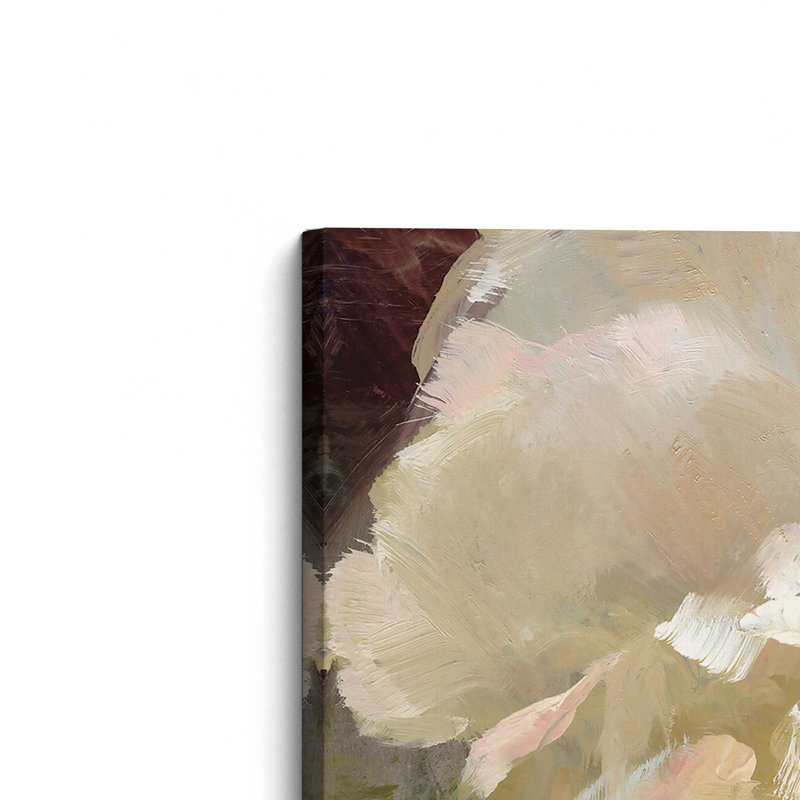 «Graceful White Peony Bloom II», reproduction sur toile 12 po x 12 po, Toile tendue, H 16 po x l 16 po x P 1,25 po
