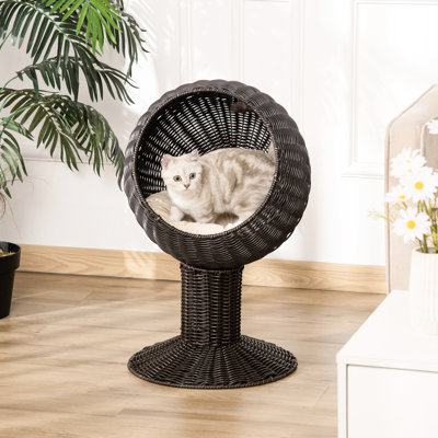 Maison pour chat surélevée de 27 po avec coussin