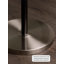 Lampe sur pied moderne en fer forgé, bois massif et verre