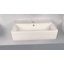 Lavabo de salle de bain mural en céramique blanc 18 po x 10 po, meuble-lavabo compact rectangulaire flottant pour petites salles de bain et salles d'eau