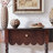 Brown Solid wood Half-circle Console Table-332247319