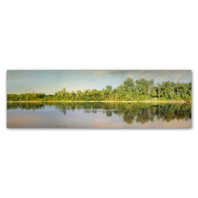 «Tennessee River Reflections» de Vidur, reproduction de photo sur toile tendue, H 16 po x l 47 po