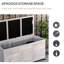 Coffre de jardin en bois gris 75 gallons - Contenant de rangement avec espace de ventilation et ouverture extérieure pour une durabilité accrue