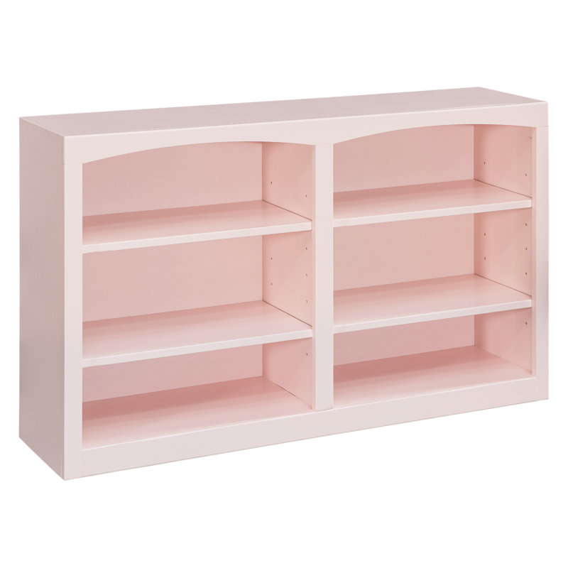 Ostane Horizontal Solid Wood Bookcase , Blush Pink