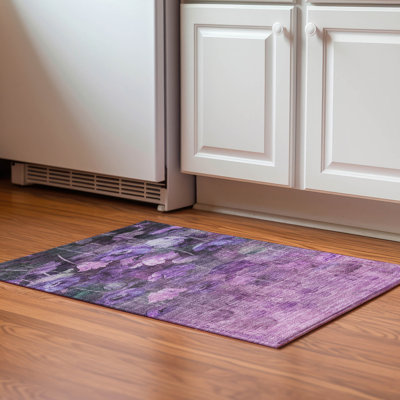 Tapis mauve Premium lavable à la machine