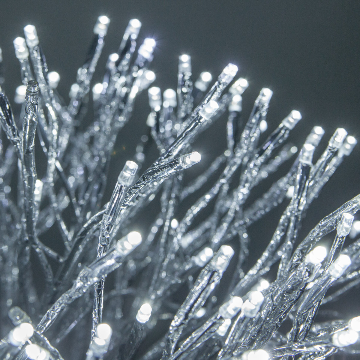 Starburst LED Twinkle Lighted Branch, 12", Silver/Cool White