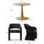 Ensemble de table et de chaises pour 2 personnes avec table ronde et 2 fauteuils en tissu rembourrés-29282306
