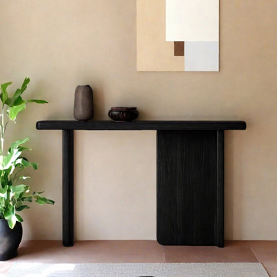 Mid-Century Modern Solid Wood Console Table