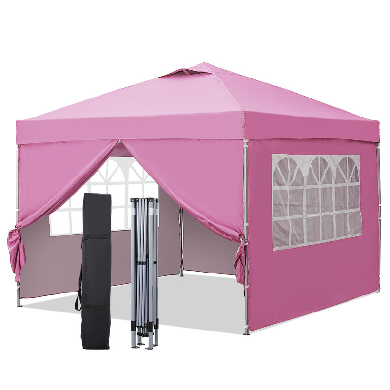 10ft x 10ft pop up canopy with sidewalls, Pink