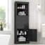 Armoire haute triangulaire avec 3 tiroirs et tablettes réglables-1688051245