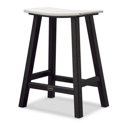 POLYWOOD Contempo 24" Saddle Counter Stool
