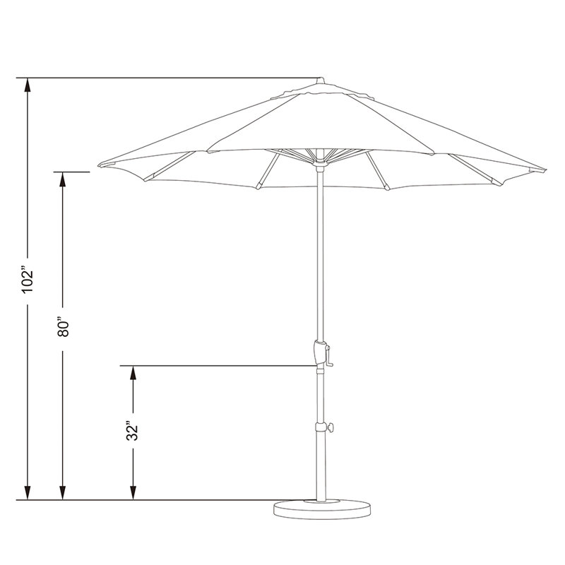 Parasol 9 'Market Pacifica, Toile - Pacifica