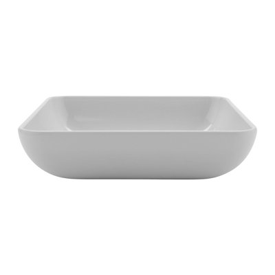 GET CS-8020-W, bol carré en mélamine résistant à la cassure, 1,5 pte, blanc