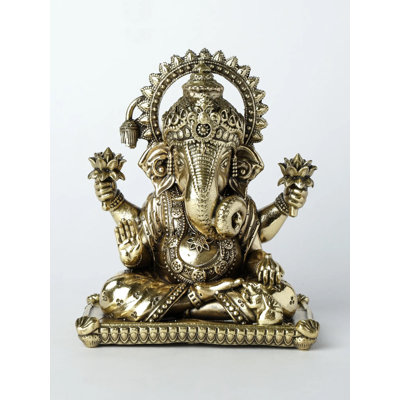 Petite statue en laiton Ganesha Superfine Good Luck Good Blessing