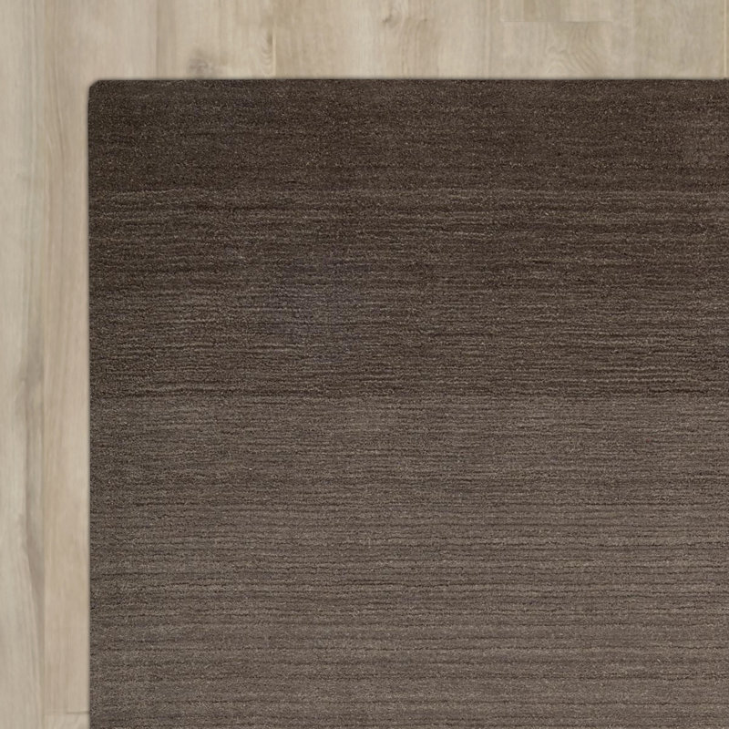 Tapis ardoise en laine fabriqué à la main Fidel, Rectangle 7 pi 9 po x 10 pi 10 po