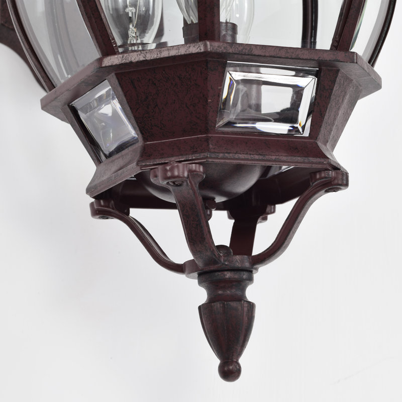 Lanterne suspendue d'extérieur à 3 lumières H 22,75 po Gillian, Bronze vieilli