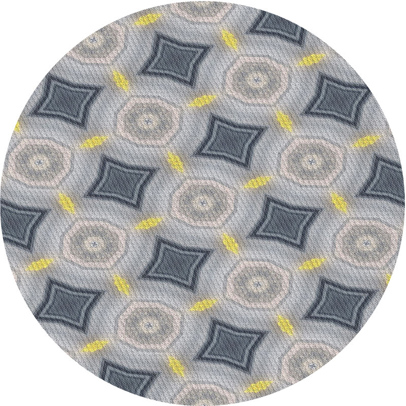 Tapis gris Saver, Rond 8 pi