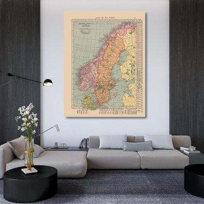 Art sur toile tendue Lark Manor ™ Hammond, Europe Suède Norvège Danemark - Hammond 1910 ITSC0034