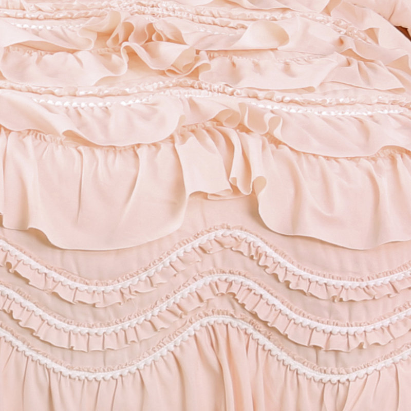 Kemmy Microfiber Reversible Quilt Set, King Quilt + 2 King Shams, Blush
