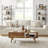Elize Set Of 2 Modern Abstract Walnut Finish Tabletop Hen Chicken Sculpture Figures