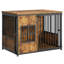 Grand meuble en bois pour cage de chien avec loquets de sécurité et plateau spacieux