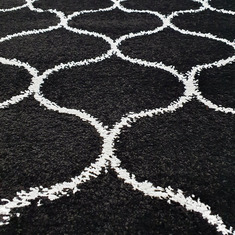 Nay Geometric Shag Area Rug, Rectangle 200 x 290cm