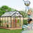 6×8FT Greenhouses for Outdoors, Aluminum Polycarbonate Greenhouses with Roof Vent - Heavy-Duty Walk-in Green Houses for All-Season Backyard Gardening-124937900-124937897