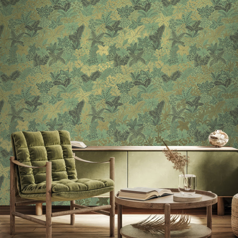 Rouleau de papier peint Plants non tissé, Vert