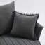Fauteuil pivotant rond et capitonné de style transitionnel avec dossier à dossier éparpillé gris foncé 1pc