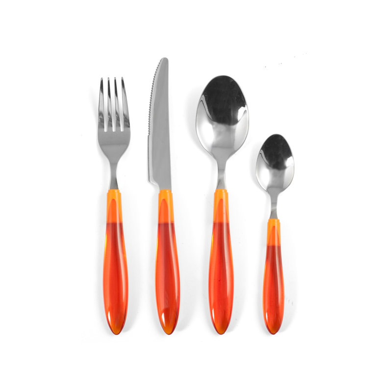 Sv Cutlery 24Pz Inx M / Gialstand3102n, Orange