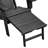 Folding Outdoor Adirondack Chair With Ottoman,HDPE All-Weather Folding Fire Pit Chair,  Ergonomic Design Patio Lawn Chair For Outside Deck Garden Backyardf Balcony,Black-328590567