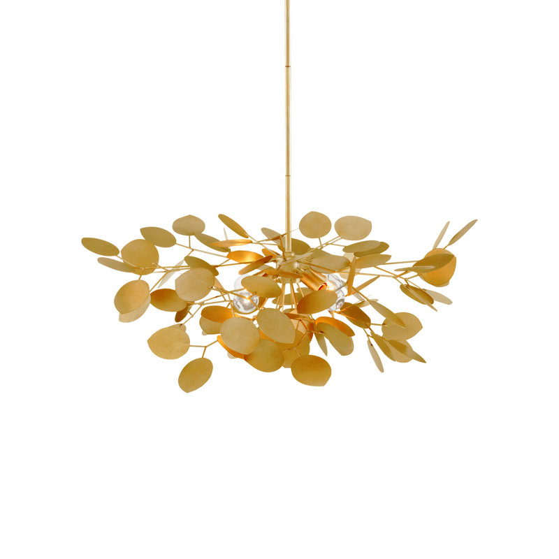 Lunaria 4 - Light Chandelier, Contemporary Gold Leaf