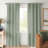 Lyla Linen Solid Color Bedroom Privacy Window Drapes Energy Saving Light Filtering Sheer Woven Linen Elegant Grommet 2 Curtain Panels , Seagrass-611343799-575099896