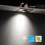 3 Inch Gimbal LED Recessed Light with J-Box, Square Downlight Dimmable, 5000K Daylight, Satin Nickel