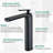 Modern Single Hole Bathroom Faucet In Matte Black. Handle With High Arc. Solid Brass Structure, Rust & Corrosion . Large-Flow Spout And Long-Lasting Ceramic Disc Cartridge. For Residential Bath Black