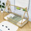 Twin Wood Tent-Shaped Teepee Bed With Guardrails-207594427