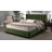 Baxton Studio Granger Velvet Upholstered Platform Bed With Channel Tufted Headboard, Modern Low Profile Bed Frame, Alabaster White, Queen-632313621