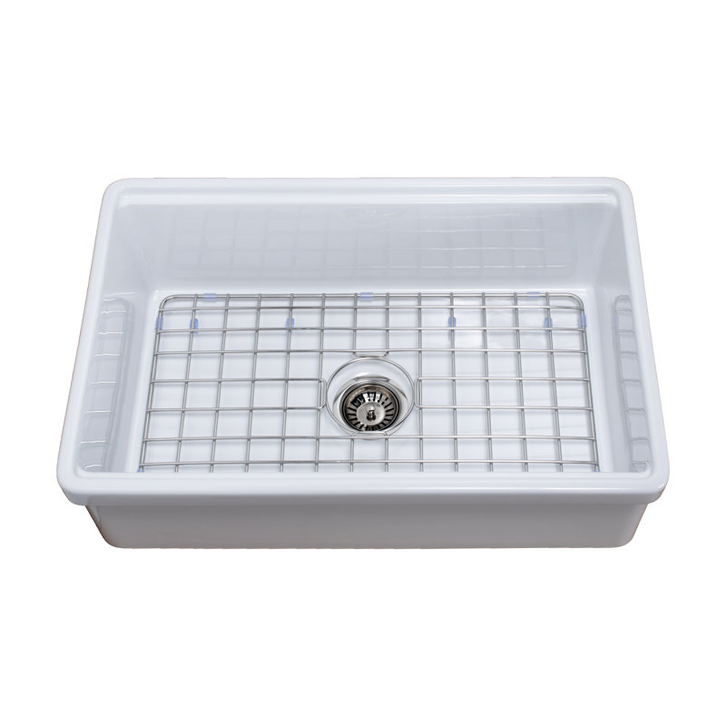Tosca 30" L x 20" W Farmhouse Kitchen Sink With Accessories
