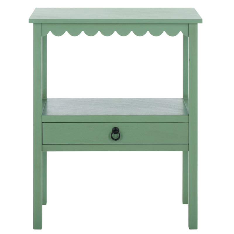 Branden Low Drawer Accent Table, Sage Green
