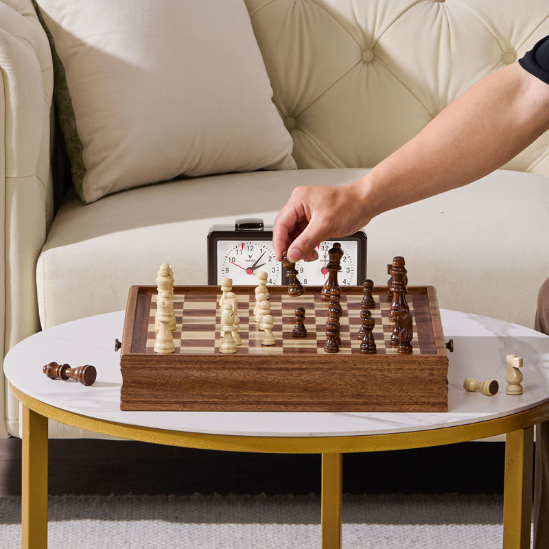 Jeu d'échecs en bois massif L 15 po VEVOR