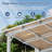Yardgrace Sloped Roof Wall Mounted Aluminum Pergola With Solar Light-126659064