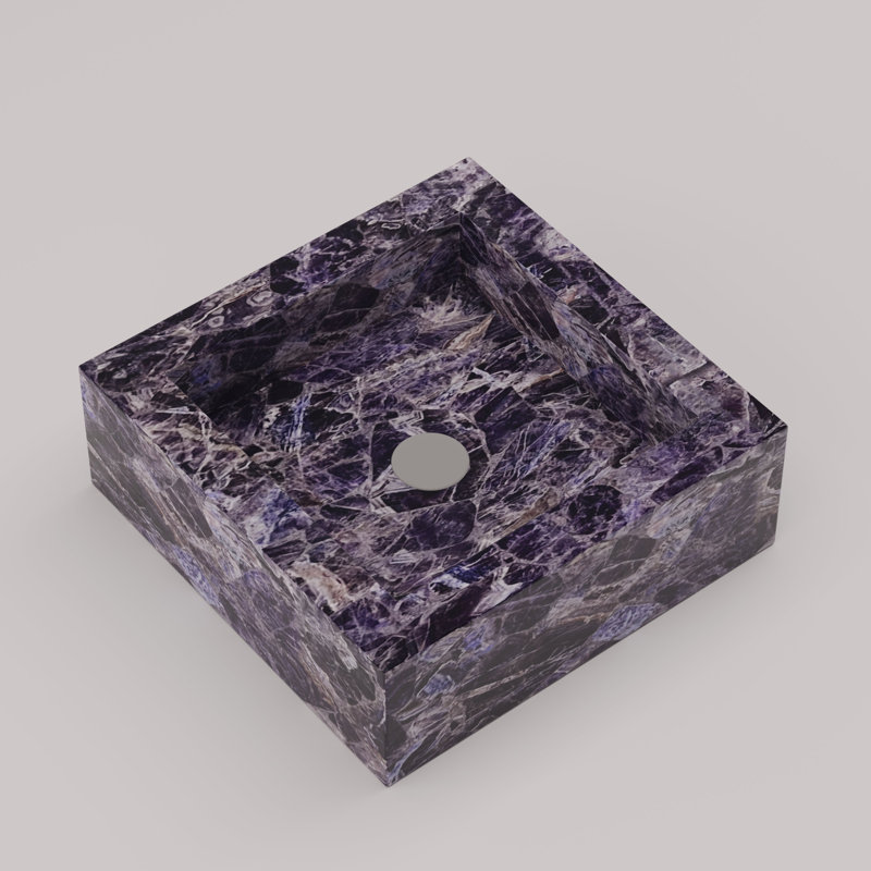 Square Wash Basin, Amethyst