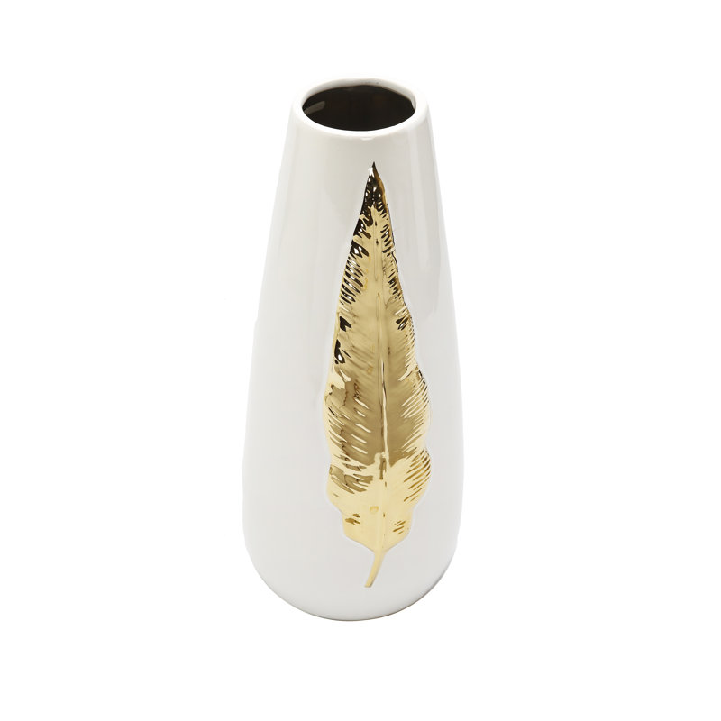 Chor Ceramic / Porcelain Table Vase, 12" H x 3" W x 3" D