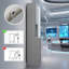 Grand garde-manger gris avec micro-ondes Stan