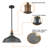 Ayushi 1 - Light Black Dome Pendant