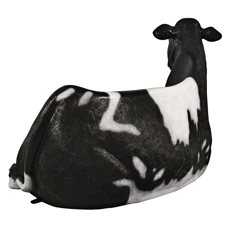 Holstein Cow Sculptural Bench
