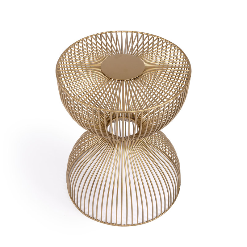 Nicholas Metal Side Table, Gold